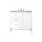 James Martin Vanities Addison 36in Single Vanity, Glossy White w/ 3 CM Eternal Jasmine Pearl Quartz Top E444-V36-GW-3EJP - alternate 1
